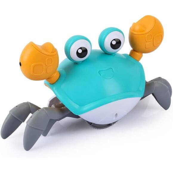 Crawling Crab Baby Toys with Music & Light, Tummy Time Interactive Toddler Toy - Picture 1 of 7